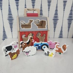 Melissa & Doug Farm Shape Sorter Wooden Playset